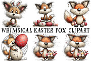 Whimsical Easter Fox Clipart, an Illustration by OK Design (Thumbnail 2 of 6)