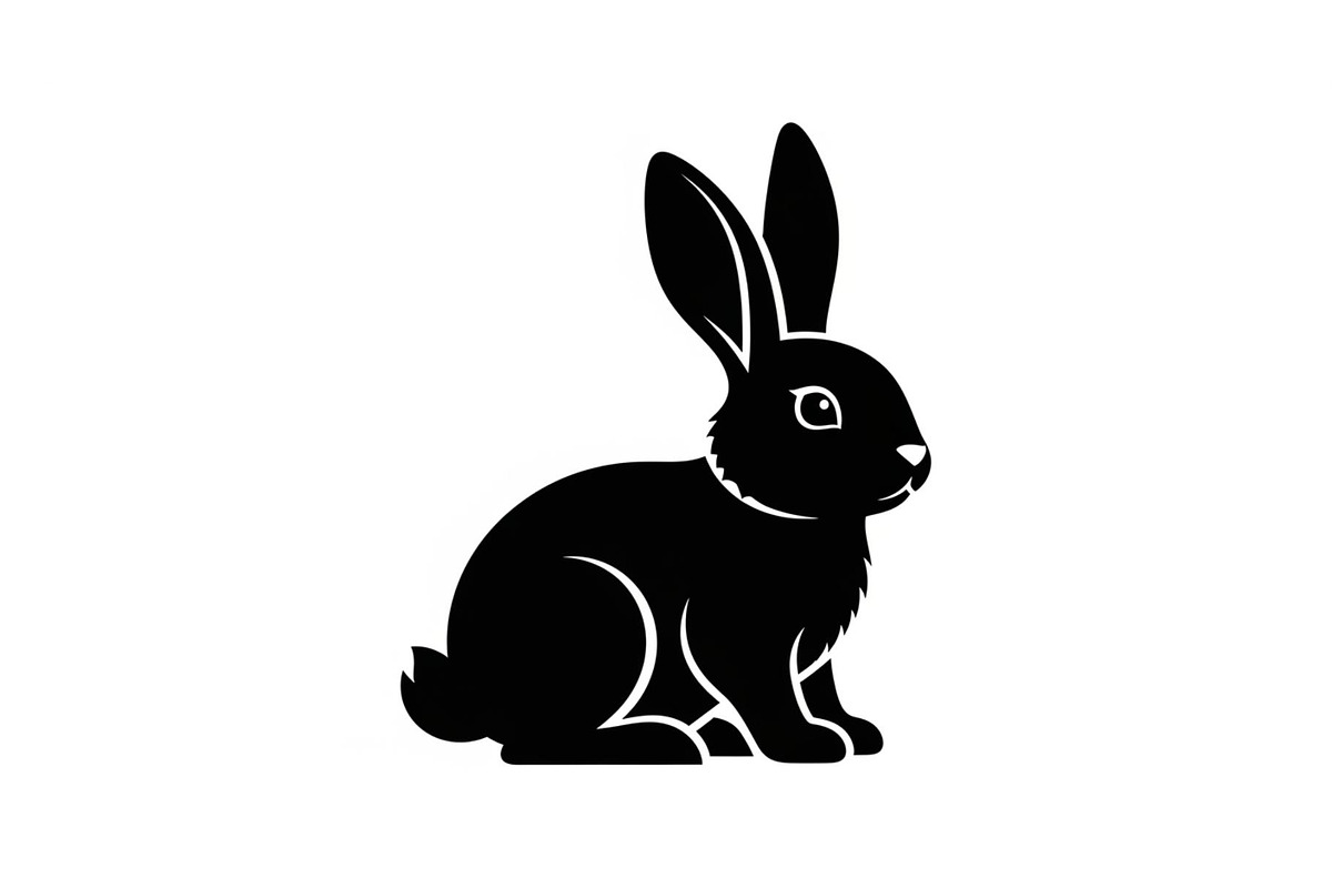 Cute Rabbit Silhouette Vector Bundle, an Illustration by yasushie (Photo 14 of 51)