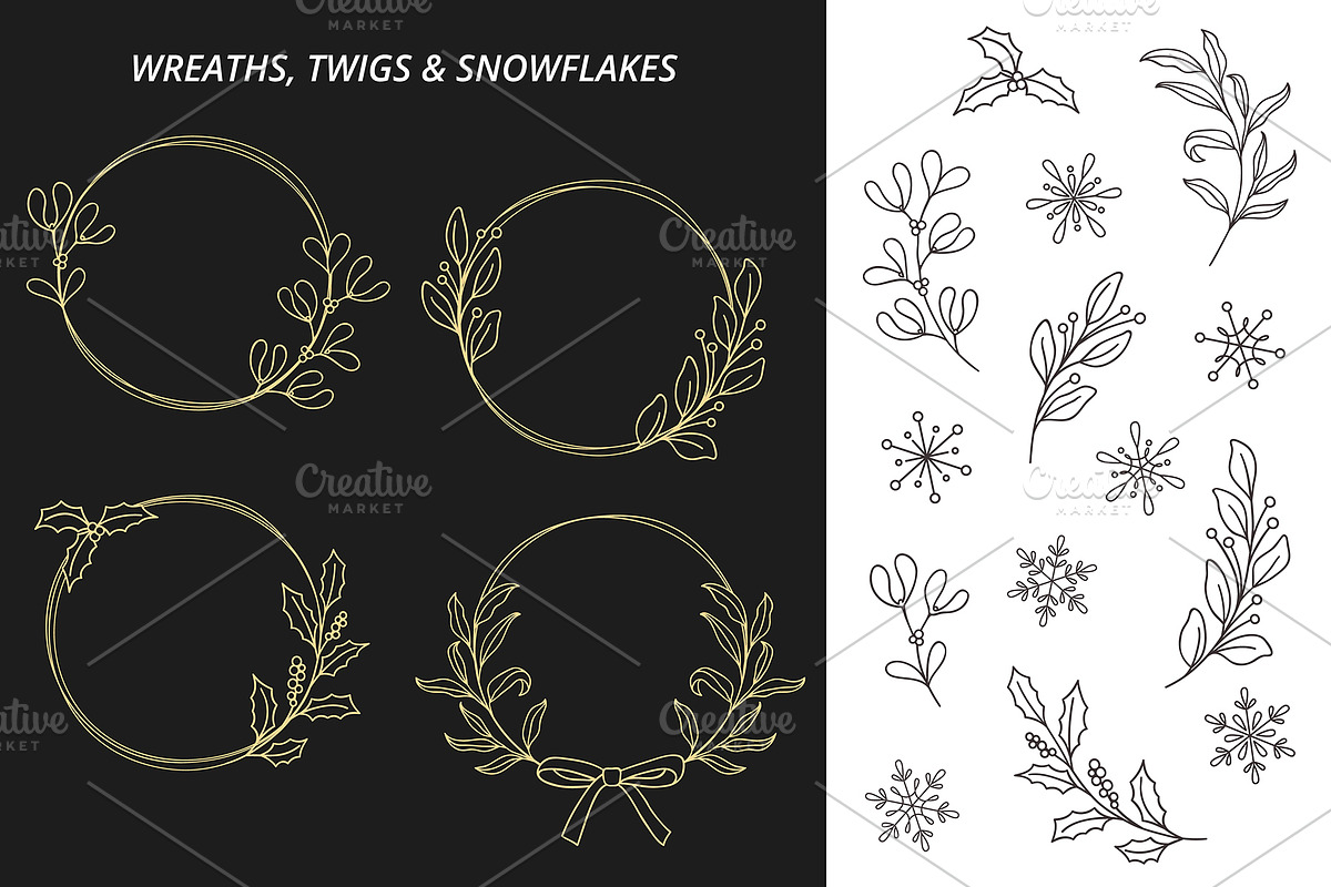 Christmas vector doodles bundle, a Graphic by InkySplash (Photo 5 of 9)