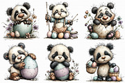 Whimsical Easter Panda Clipart, an Illustration by Libby Wishes (Thumbnail 5 of 7)