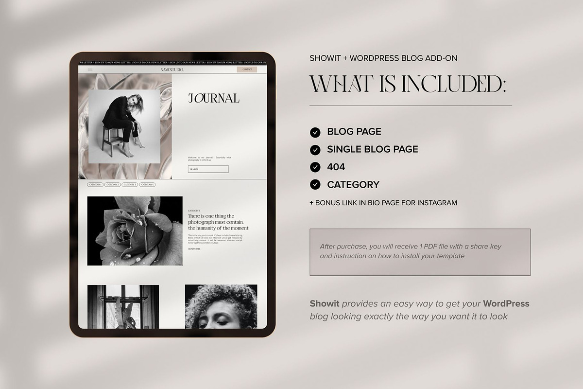 Showit Blog Add on Template, a Landing Page Template by Digital&Chic (Photo 3 of 7)