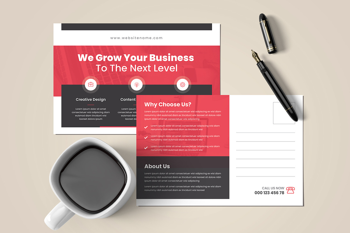 Digital Marketing Agency Postcard, a Stationery Template by Pixelpick (Photo 1 of 3)