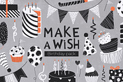 Birthday Clipart, Cards & Patterns, an Object Graphic by Panna Limon Store (Thumbnail 1 of 7)