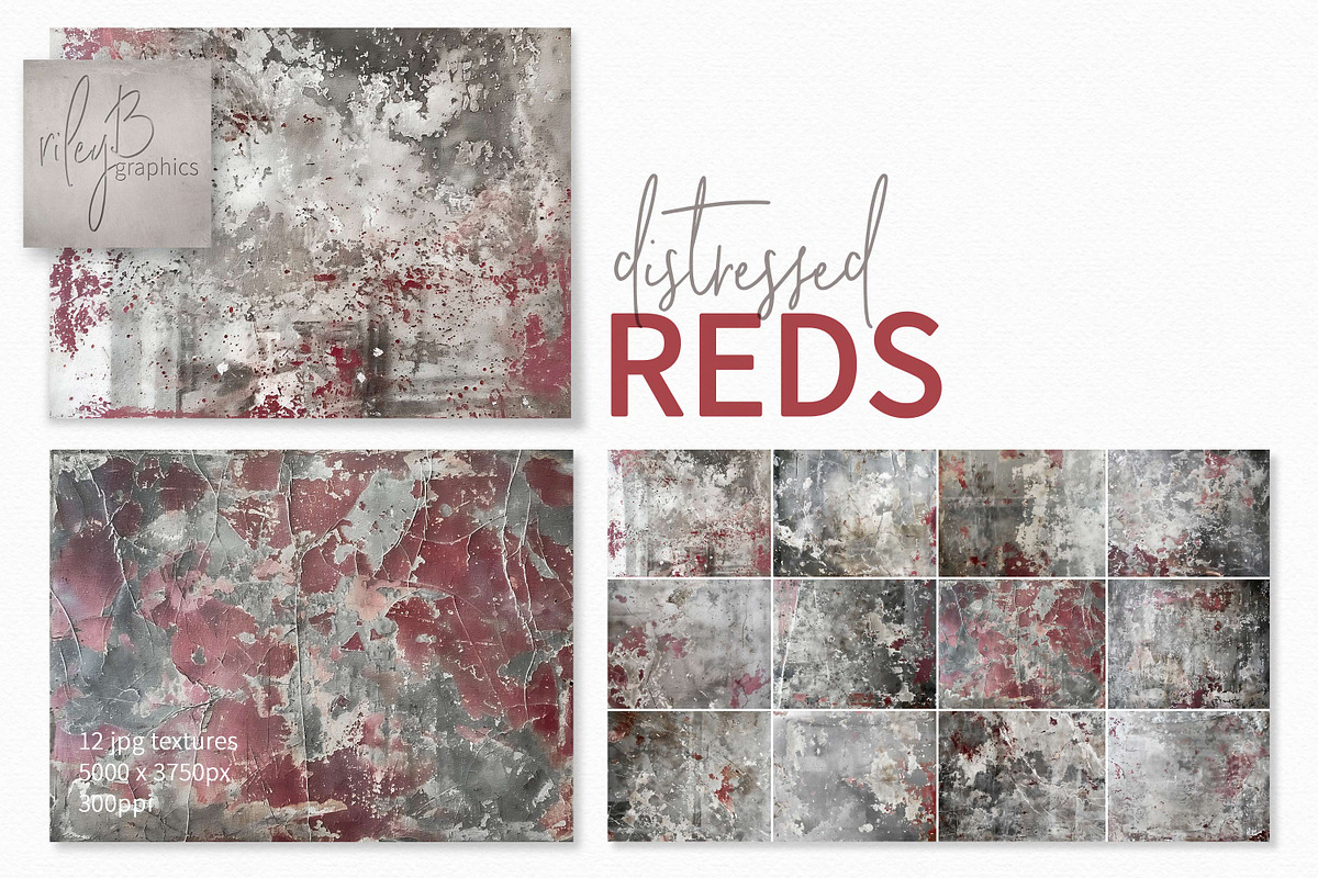 Distressed Reds, a Texture Graphic by rileyBgraphics (Photo 1 of 5)