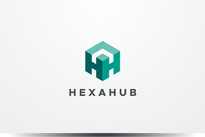 Hexa Hub - Letter H HH Logo Design, a Branding & Logo Template by yopie