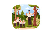 Families with kids in forest nature, a Person Illustration by Good Studio (Thumbnail 6 of 7)