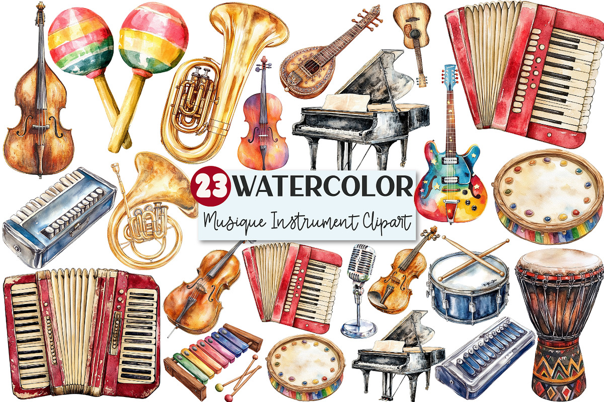 Musique Instrument Clipart, an Illustration by Rose Art (Photo 1 of 7)