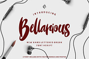 Bellarious (intro sale + Bonus), a Script Font by Rvq Type Foundry (Thumbnail 1 of 9)