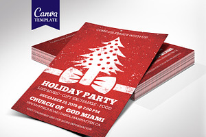 Christmas Party Flyer Template, a Flyer Template by Four C Graphic