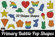 Primary Color Bubble Pop Shapes, an Object Graphic by AlexandHer Digital Art (Thumbnail 1 of 5)