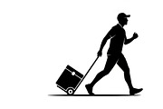 Delivery Driver Silhouette Pack, an Illustration by Amazin_art (Thumbnail 4 of 26)
