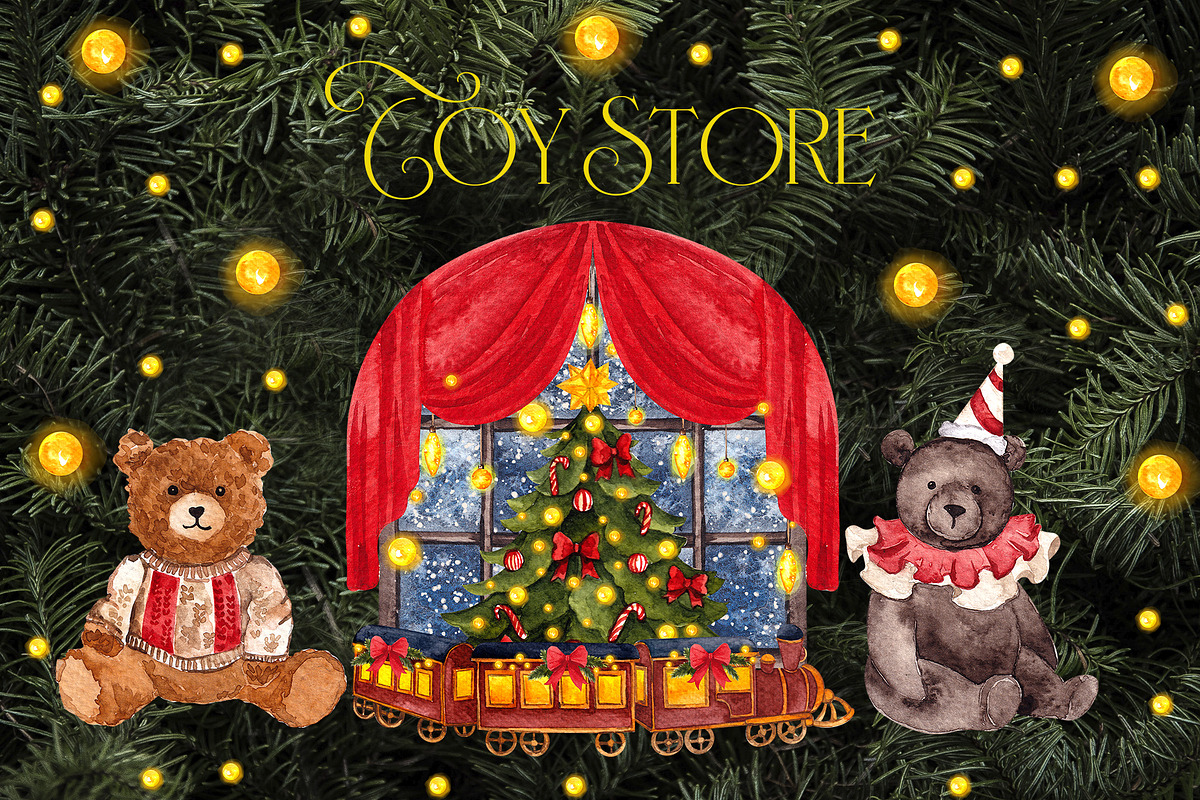 Toy Store. Christmas graphic., an Object Illustration by ma_i_vi (Photo 3 of 12)