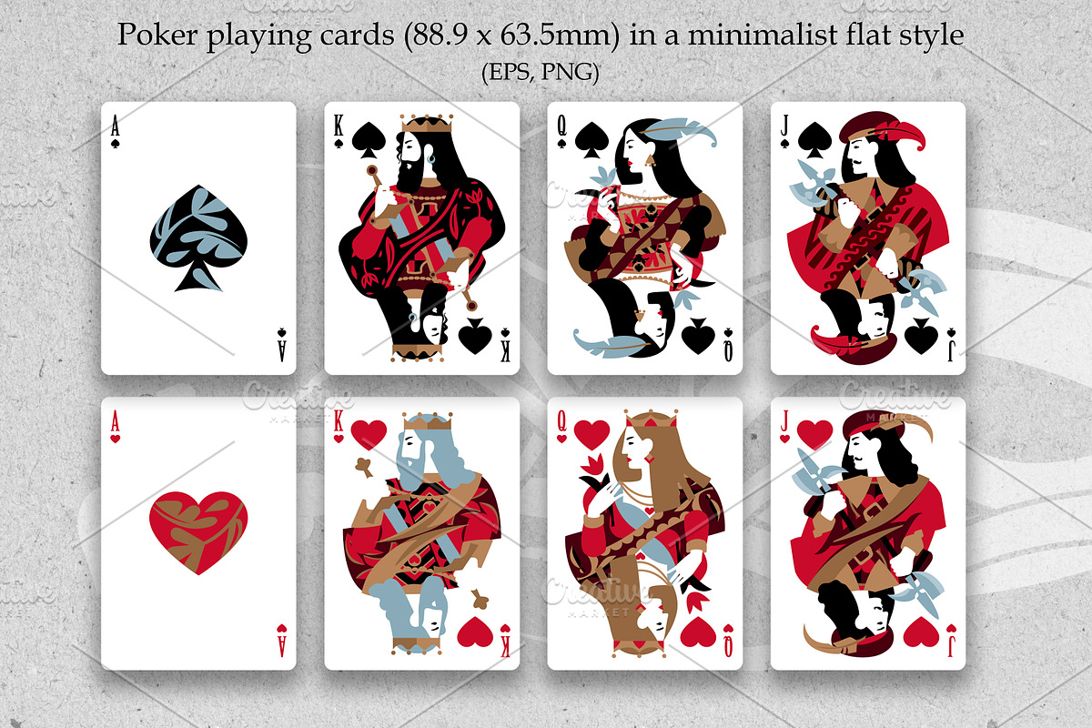 Minimalist Flat Playing Cards, an Object Illustration by Retro Graphic Box (Photo 4 of 6)
