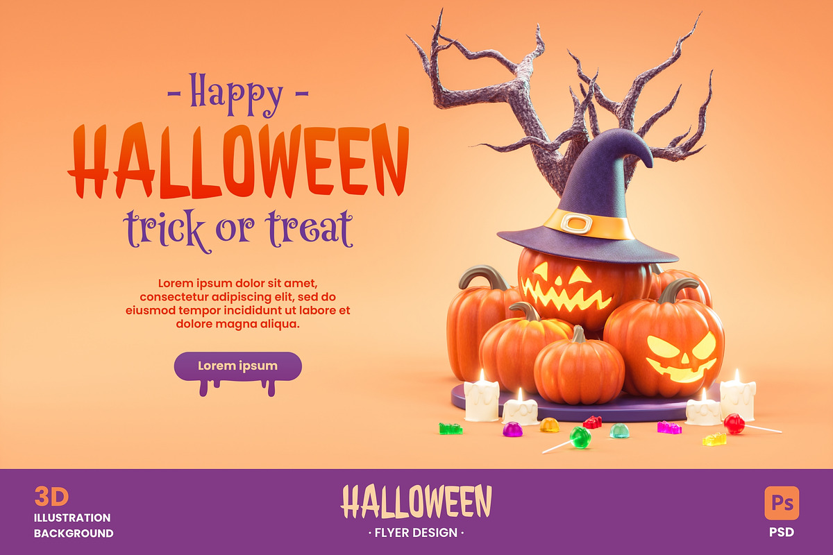 Halloween Flyer Design, a Seasonal Illustration by TandemStock (Photo 1 of 3)