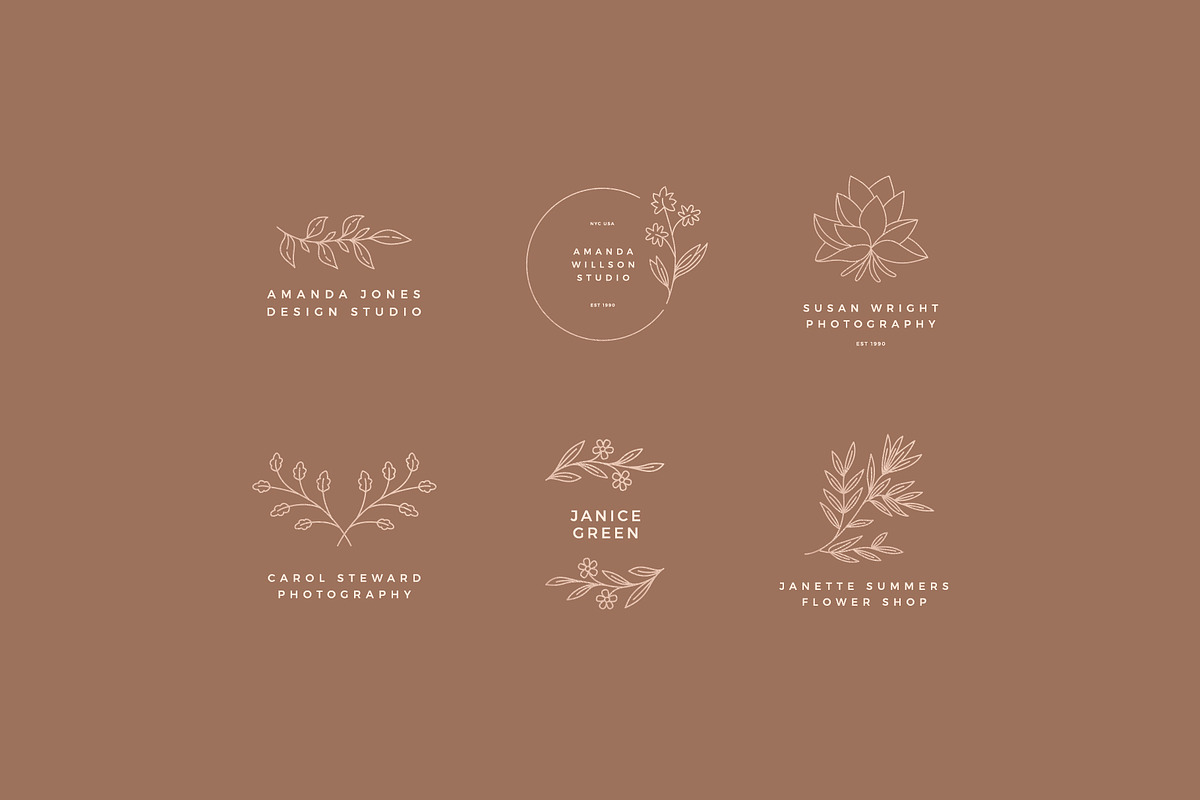 100 Floral Logo Templates, a Branding & Logo Template by AlienValley (Photo 6 of 9)