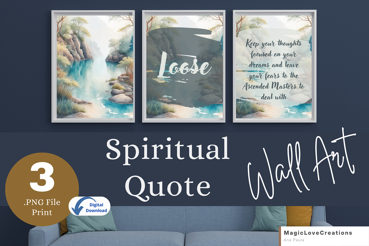 Spiritual Positive Quote Print Wall, a Poster Template by MagicLove Creations (Photo 1 of 10)