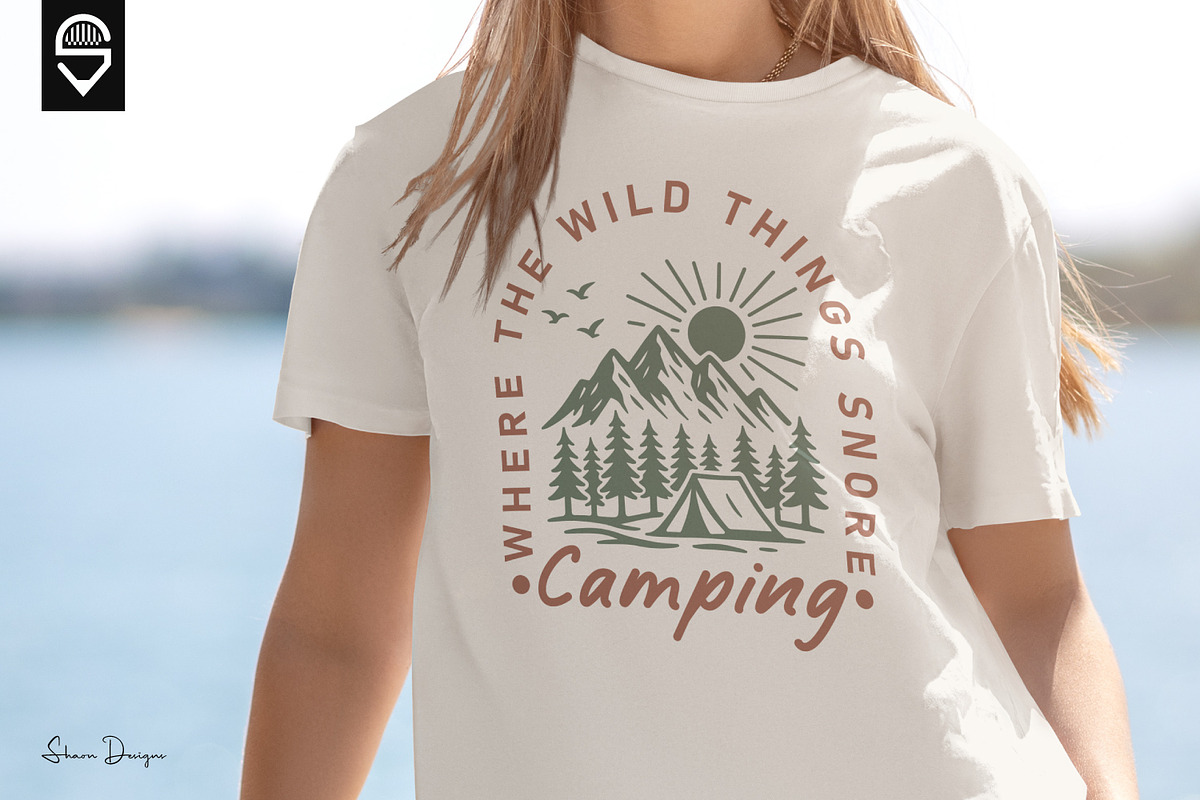 Camping Adventure T-shirt Design, a Graphic by shaondesigns (Photo 3 of 5)