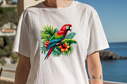 Watercolor Tropical Parrot Clipart, an Illustration by SVGArt (Thumbnail 4 of 7)
