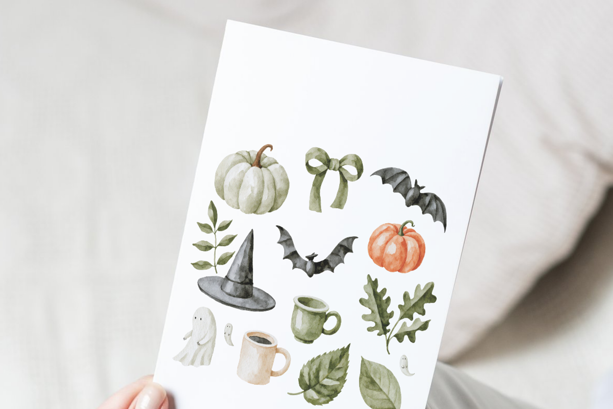Watercolor Halloween Clipart Bundle, an Object Illustration by Pati Paints (Photo 7 of 11)