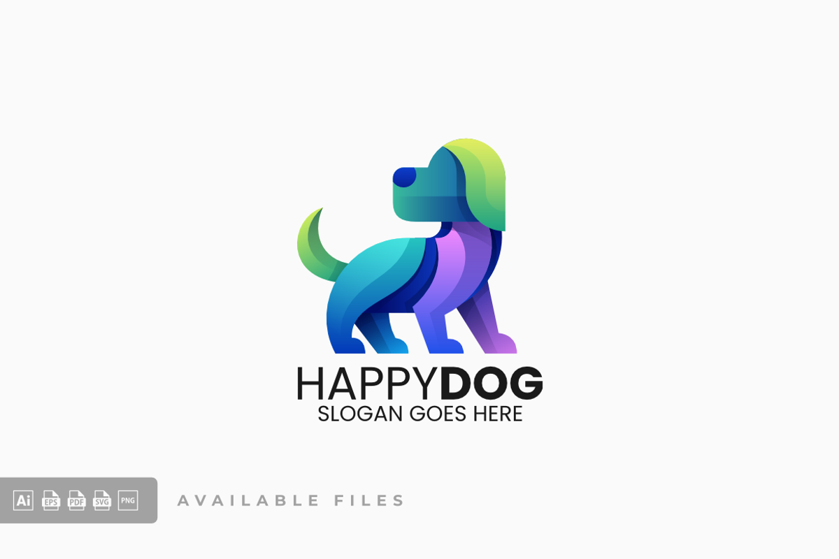Dog Gradient Colorful Logo, a Branding & Logo Template by ivan_artnivora