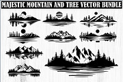 Majestic Mountain and Tree Vector Bu, a Graphic by Designs_River (Thumbnail 1 of 7)