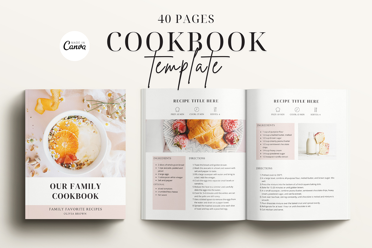 Recipe Book Template CANVA, a Design Template by OrganizationOasisRo (Photo 1 of 10)