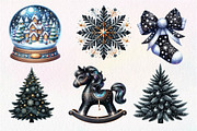 Black and White Christmas Clipart, an Illustration by Dream Creation (Thumbnail 4 of 7)