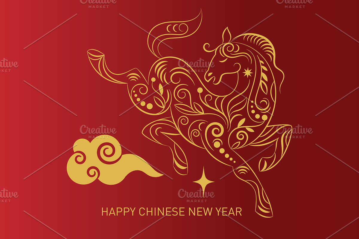 Card Set Chinese New Year, an Animal Illustration by lenlis (Photo 7 of 8)