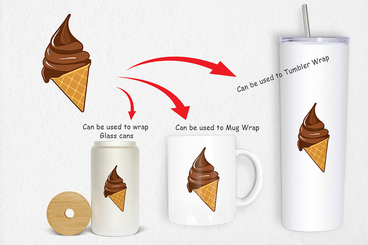 Chocolate Ice Cream Clipart, an Object Graphic by Artnoy (Photo 4 of 5)
