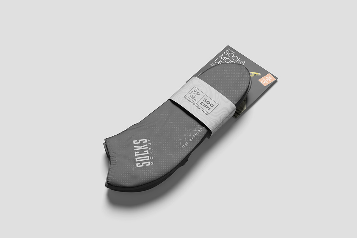 Socks Mockup For Branding, an Advertising Mockup by bimockup (Photo 2 of 6)
