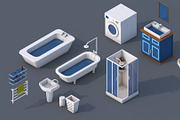 100 Low Poly Furniture Pack 4 in 1, a Furniture 3D Model by multimedia4ds (Thumbnail 4 of 10)