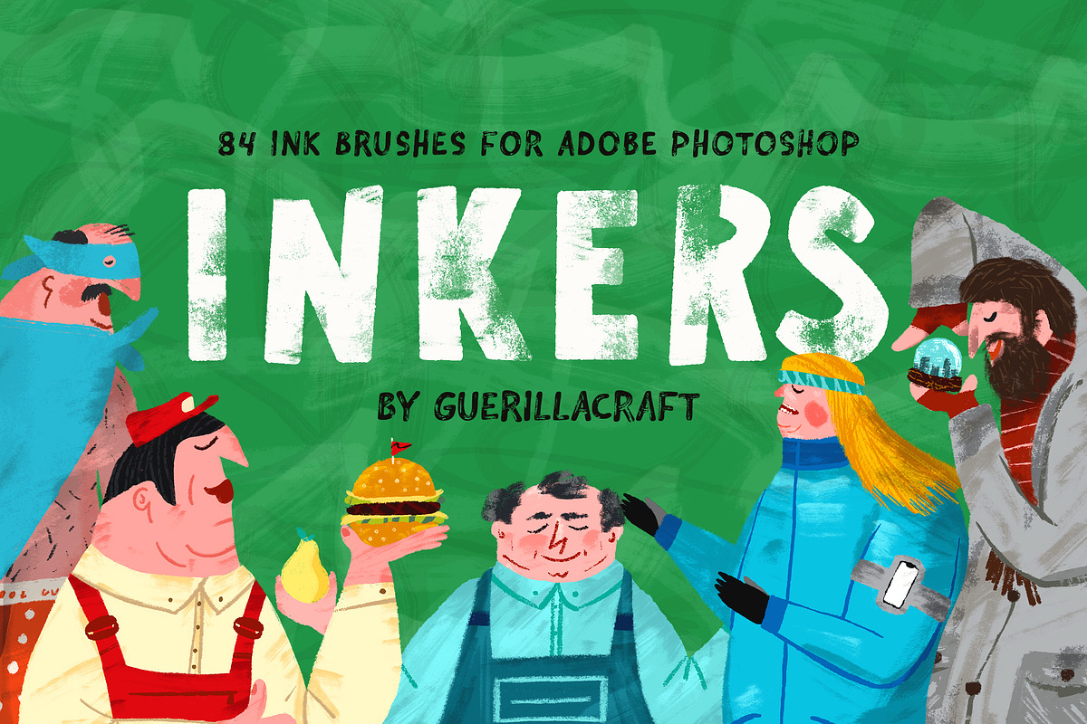 Inkers for Adobe Photoshop, a Brush Add-On by Guerillacraft (Photo 1 of 6)