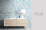 Blue leaves seamless pattern, a Pattern Graphic by SirenaArt (Thumbnail 10 of 12)