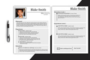 Modern Blake Resume, a Resume Template by Jo-Lou Design (Thumbnail 2 of 3)
