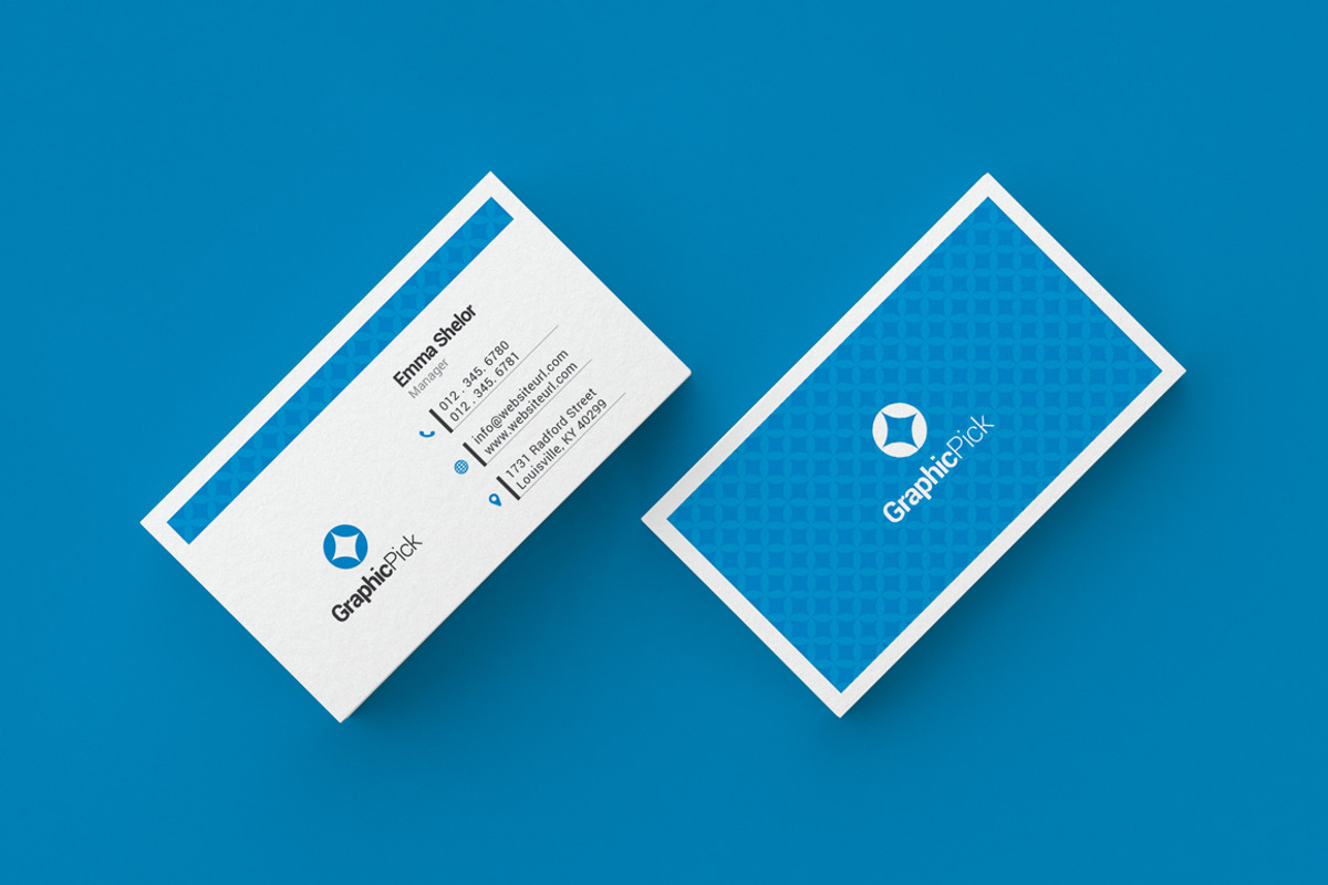 Simple Clean Business Card, a Business Card Template by GraphicPick (Photo 1 of 2)