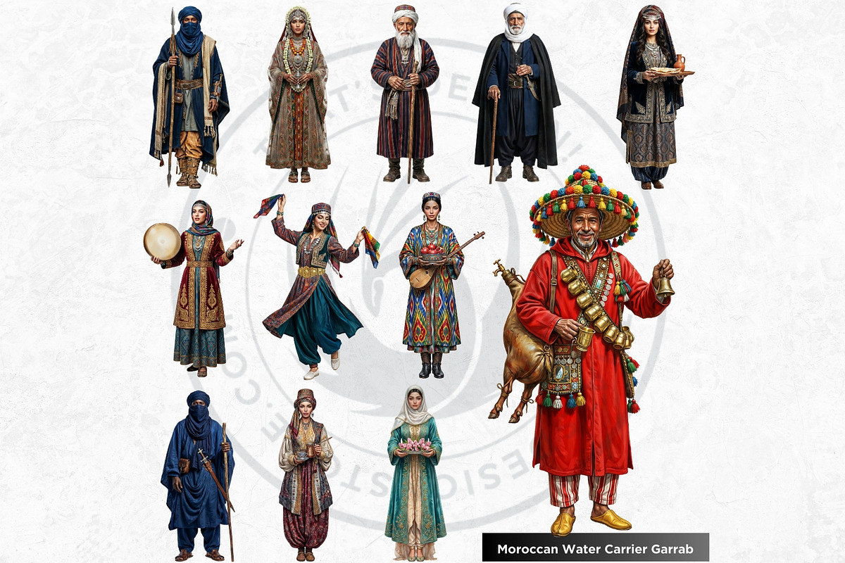 Traditional Folks World Cliparts, a Person Illustration by ThatsDesignArt (Photo 11 of 17)