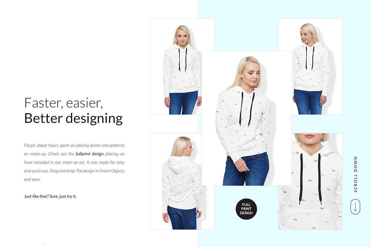 Women Hoodie Mock-ups Set FREE DEMO, a Books & Magazine Mockup by Apparel_Mockups (Photo 6 of 28)