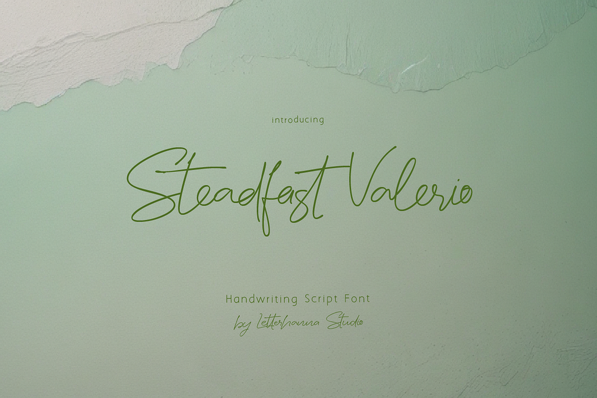 Steadfast Valerio Font, a Handwritten Font by Letterhanna Studio (Photo 2 of 13)
