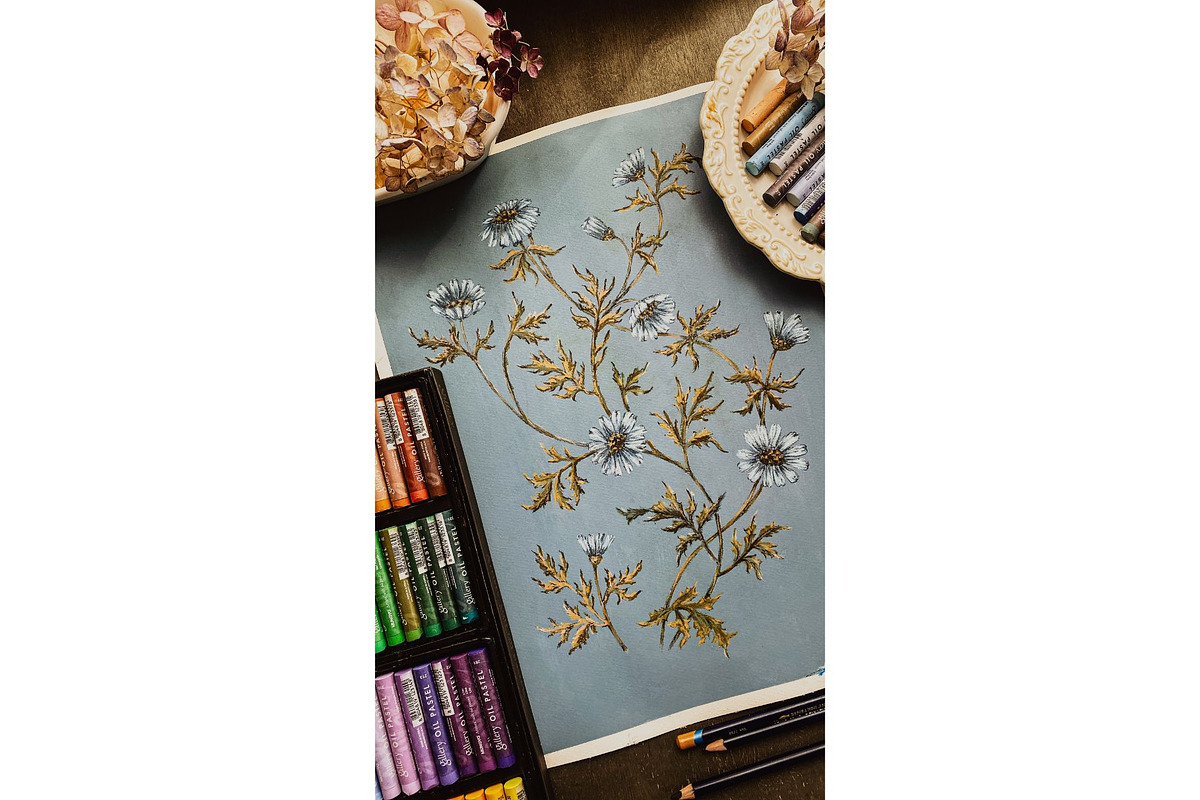 Vintage Bluets Pattern, a Pattern Graphic by MouseGrey (Photo 9 of 14)