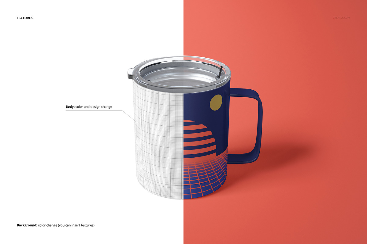 10oz Stainless Coffee Cup Mockup Set, a Cups & Container Mockup by creatsy5 (Photo 3 of 10)