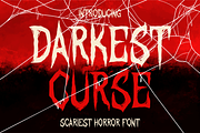 Darkest Curse - Scary Horror Font, a Font by PutraCetol Studio (Thumbnail 1 of 5)
