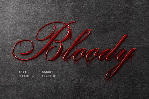 Bloody Text Effect, a Layer Style Add-On by Design Squad