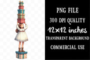 Christmas Funny Skinny Girl Clipart, an Illustration by Designking (Thumbnail 4 of 5)