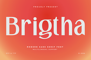 Brigtha | Modern Sans Serif Font