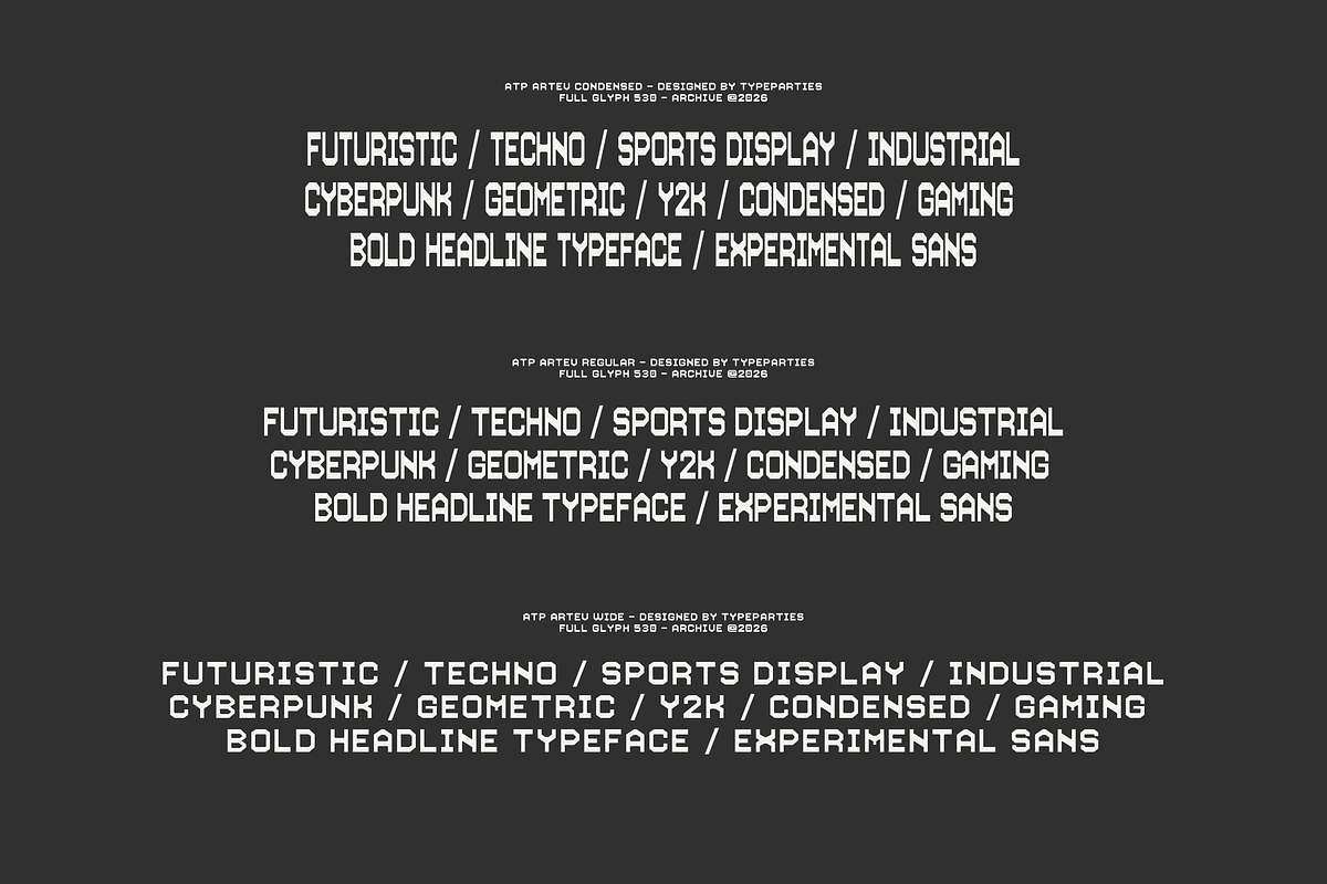 Artev - Geometric Sans Serif Font, a Sans Serif Font by Typeparties (Photo 8 of 11)