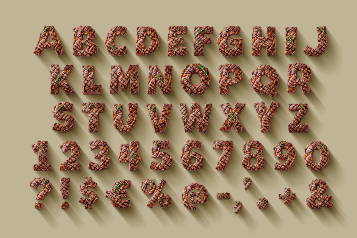 Steakhouse Font, a Sans Serif Font by Handmadefont (Photo 2 of 14)