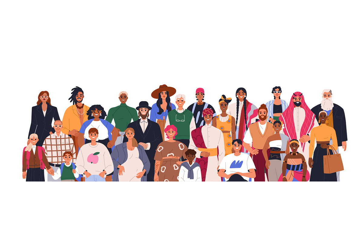 Diverse people group, society, a Person Illustration by Good Studio (Photo 6 of 7)
