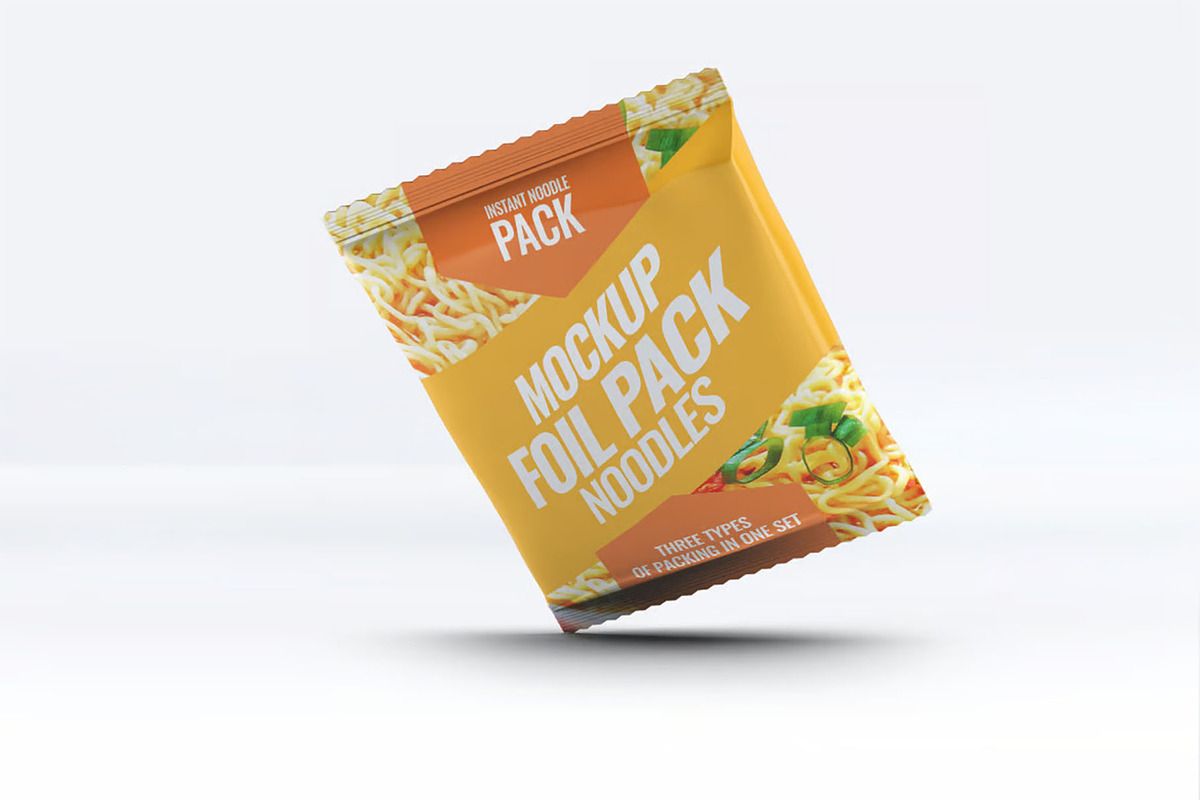 Instant Food Foil Bag Mockup, a Packaging Mockup by Hubzway (Photo 2 of 6)