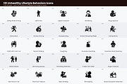 Unhealthy Lifestyle Behaviors Icons, a Solid Icon by Symbolic Language (Thumbnail 4 of 7)