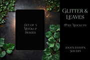 Glitter & Leaves IPad Mockups, an iPad Mockup by Sapphire X Designs (Thumbnail 1 of 2)